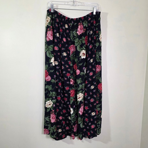 Susan Bristol Dresses & Skirts - Susan Bristol Women Skirt Mix Floral Rayon Maxi Elastic Waist Vintage Boho SZ XL